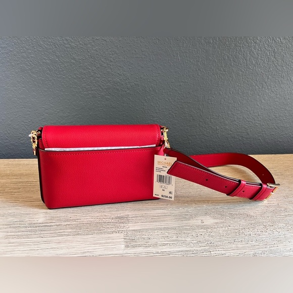 🆕 Michael Kors Vibrant Red Crossbody Bag - Picture 9 of 9